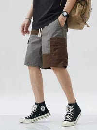 Men's Plus Size Two-Tone Cargo Shorts with Drawstring 100400078788252 34 Affordable Fashion Under $100 Jerry's Apparel 