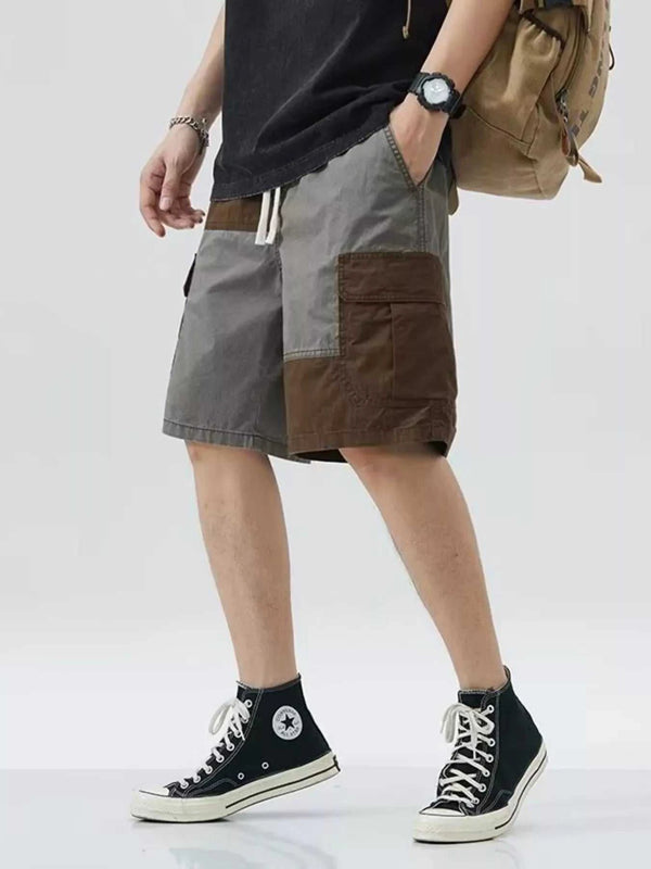 Men's Plus Size Two-Tone Cargo Shorts with Drawstring 100400078788252 34 Affordable Fashion Under $100 Jerry's Apparel 