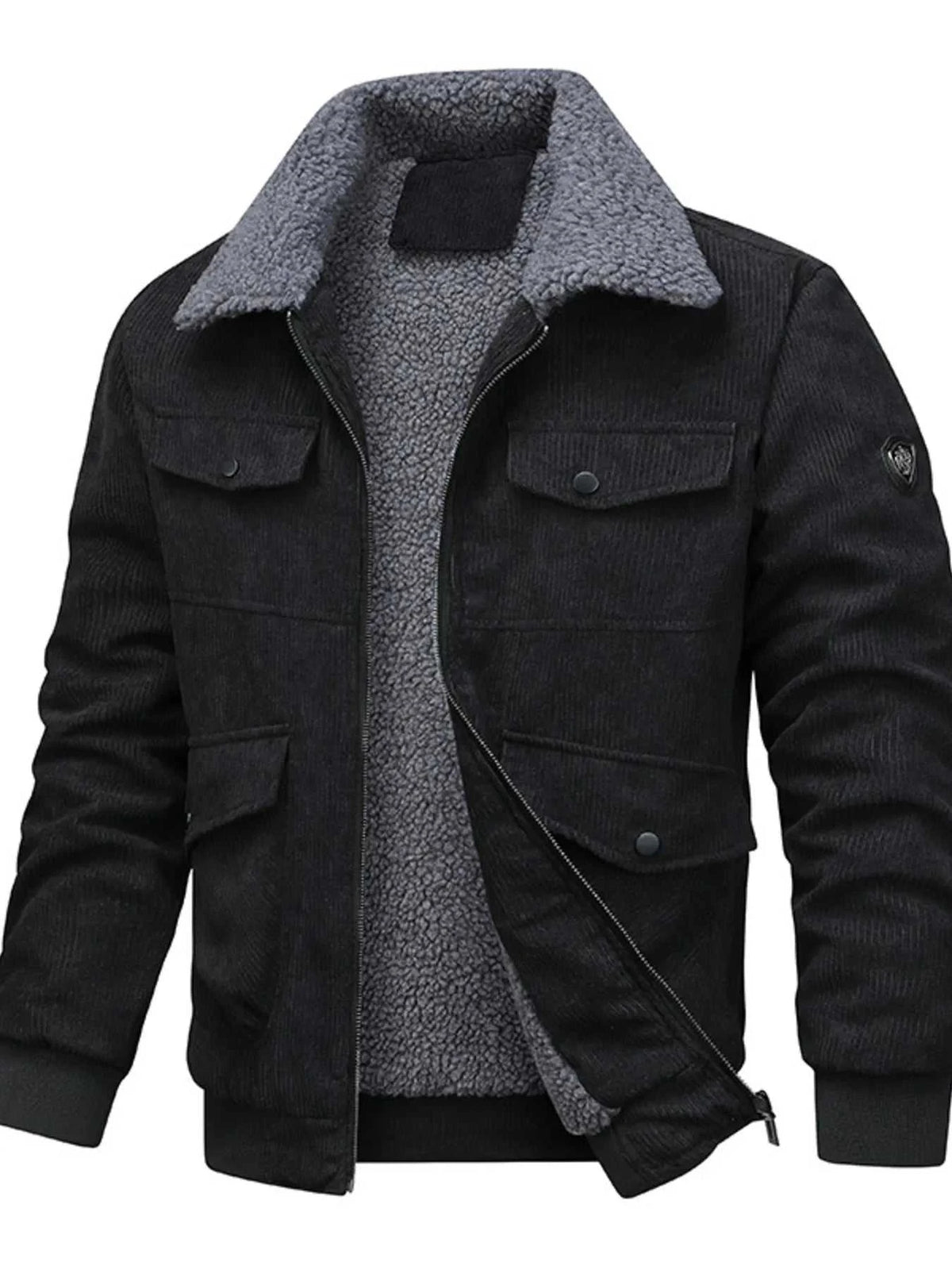 Men's Full Size Sherpa-Lined Corduroy Jacket Plus Size 100400669891949 79 Affordable Fashion Under $100 Jerry's Apparel 