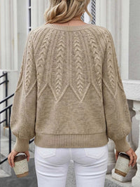 Cable-Knit Round Neck Sweater 101002284962513 34 Affordable Fashion Under $100 Jerry's Apparel 
