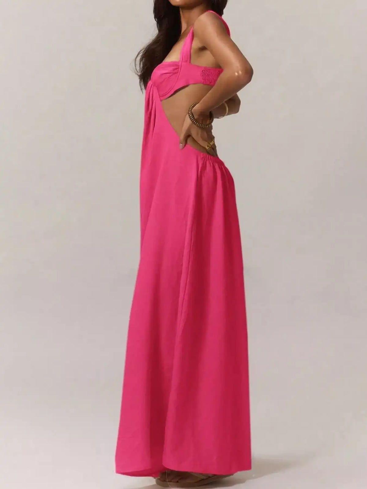 Backless Wide-Leg Jumpsuit with Cut-out Detail 101001809712429 55 Affordable Fashion Under $100 Jerry's Apparel 