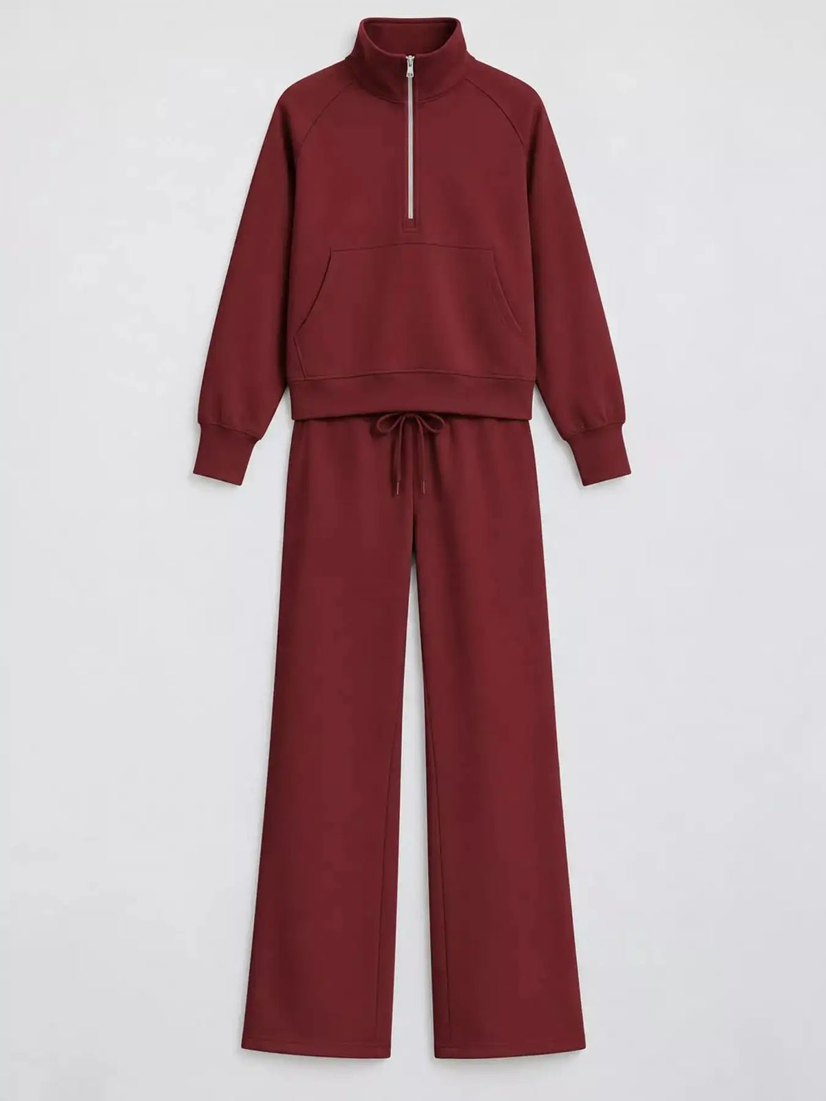 Half-Zip Sweatshirt and Wide-Leg Pants Set 101001840100593 40 Gifts for Her Jerry's Apparel 