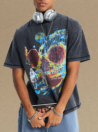 Men's Graphic Round Neck Half Sleeve T-Shirt