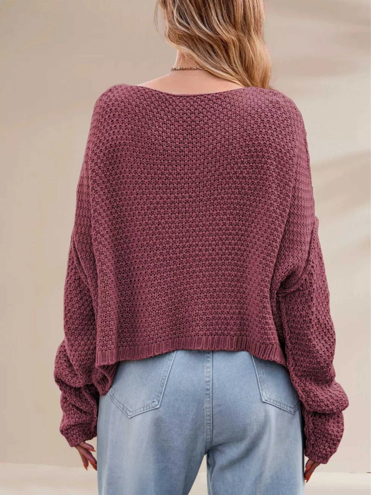 Textured Knit Round Neck Sweater 100100794321457 47 Affordable Fashion Under $100 Jerry's Apparel 