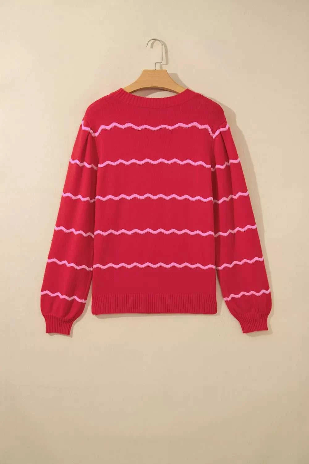 Striped Round Neck Long Sleeve Shift Pullover Sweater 101002917802925 47 Affordable Fashion Under $100 Jerry's Apparel 