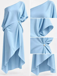 Full Size One-Shoulder Asymmetric Hem Midi Dress Plus Size 101001732260581 53 Gifts for Her Jerry's Apparel 
