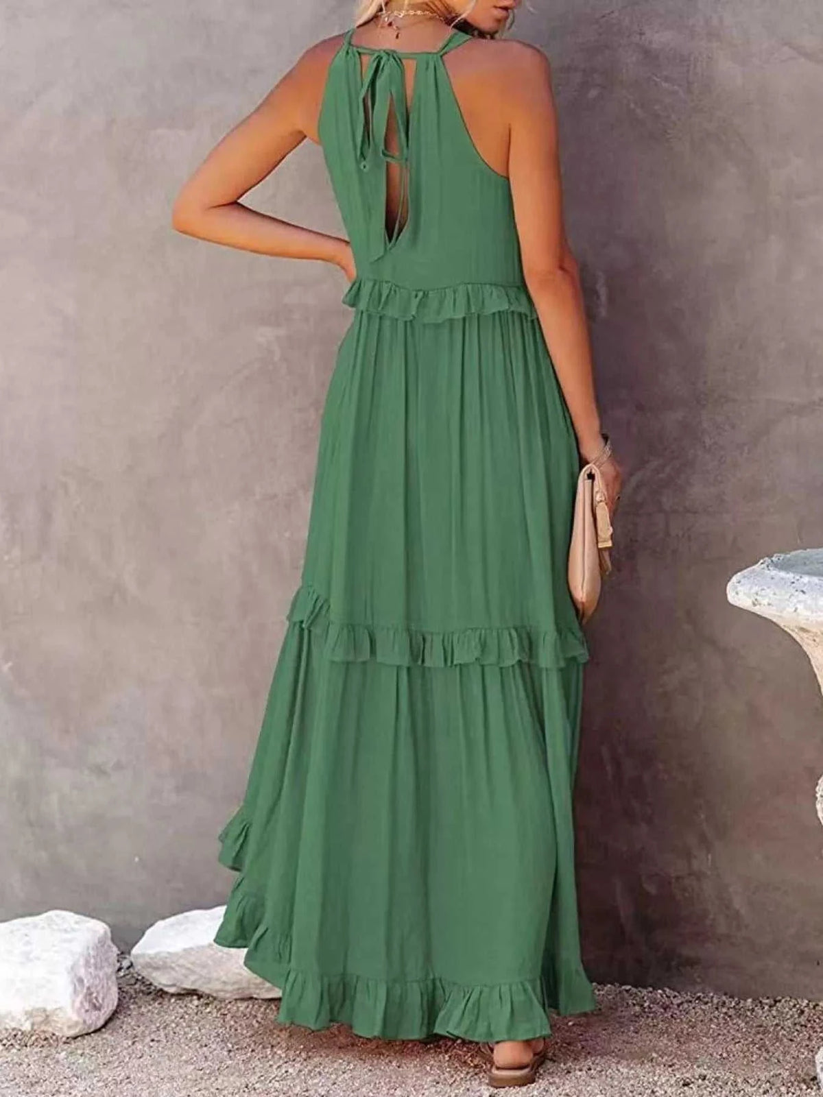 Ruffled Tiered Sleeveless Maxi Dress 100100900580027 49 Affordable Fashion Under $100 Jerry's Apparel 