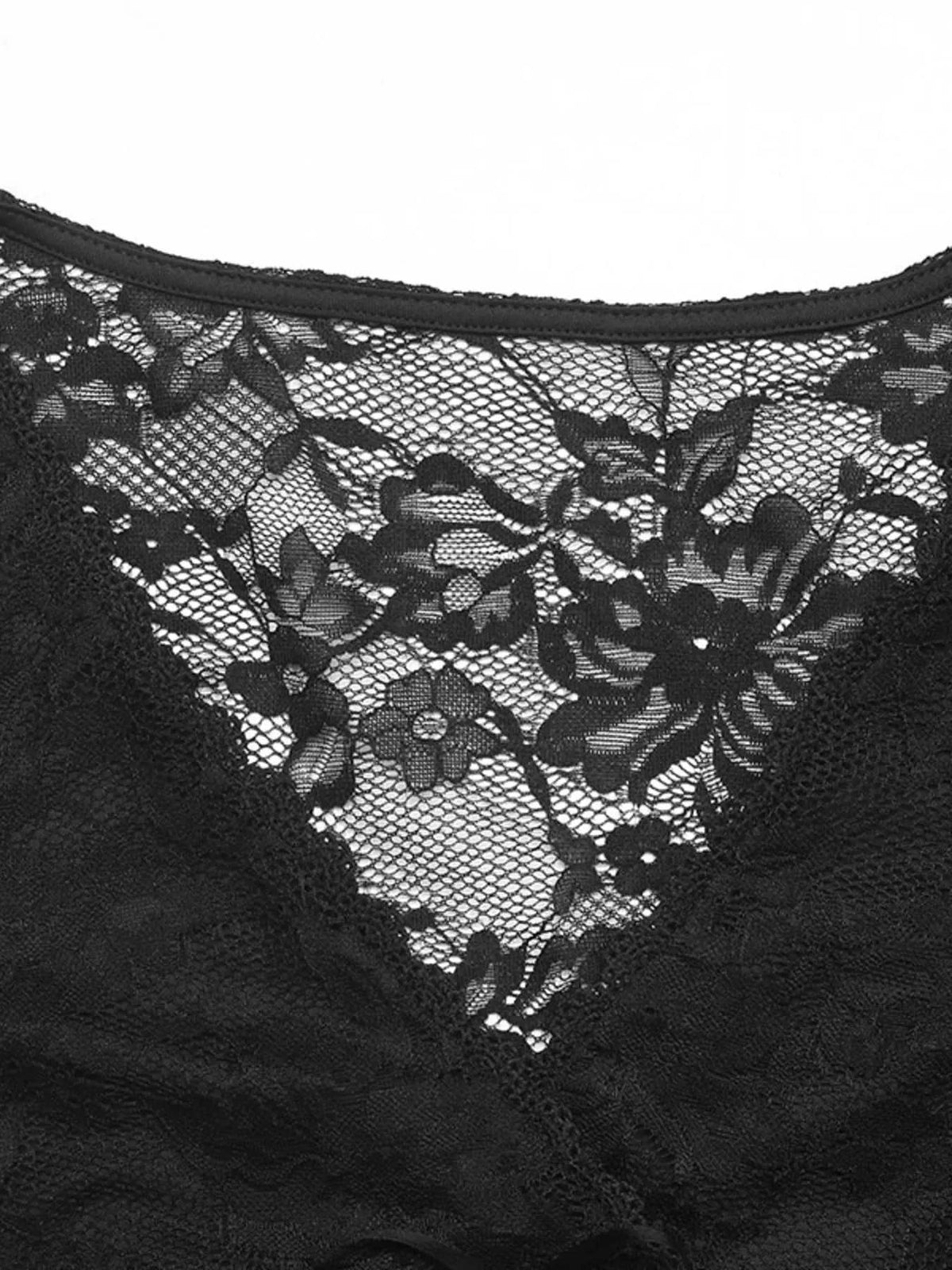 Long Sleeve Floral Lace Mesh Cropped Top 100100980970306 30 Affordable Fashion Under $100 Jerry's Apparel 