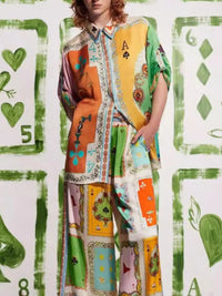 Printed Half Sleeve Shirt and Pants Set
