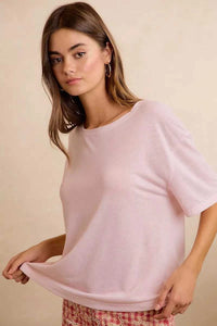 BiBi Solid Jersey Relaxed Fit Short Sleeves Pocket Top 100100500271339 29 Affordable Fashion Under $100 Jerry's Apparel 