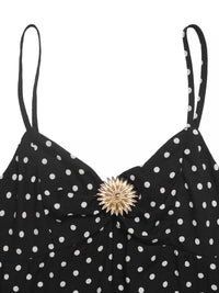 Polka Dot Ruffle Hem Spaghetti Strap Dress 100100895233469 34 Gifts for Her Jerry's Apparel 