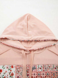 Floral Print Drawstring Long Sleeve Hoodie 100100174351957 54 Affordable Fashion Under $100 Jerry's Apparel 