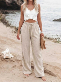Drawstring Wide Leg Pants 100100457668627 39 Seasonal Fashion Collections Jerry's Apparel 