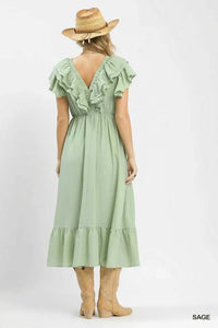 Umgee Textured Ruffle Midi Dress 100100704431930 64 Affordable Fashion Under $100 Jerry's Apparel 