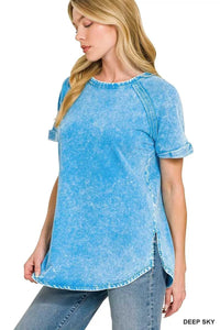 Zenana French Terry Washed Curved Hem Top 100100327761440 25 Affordable Fashion Under $100 Jerry's Apparel 