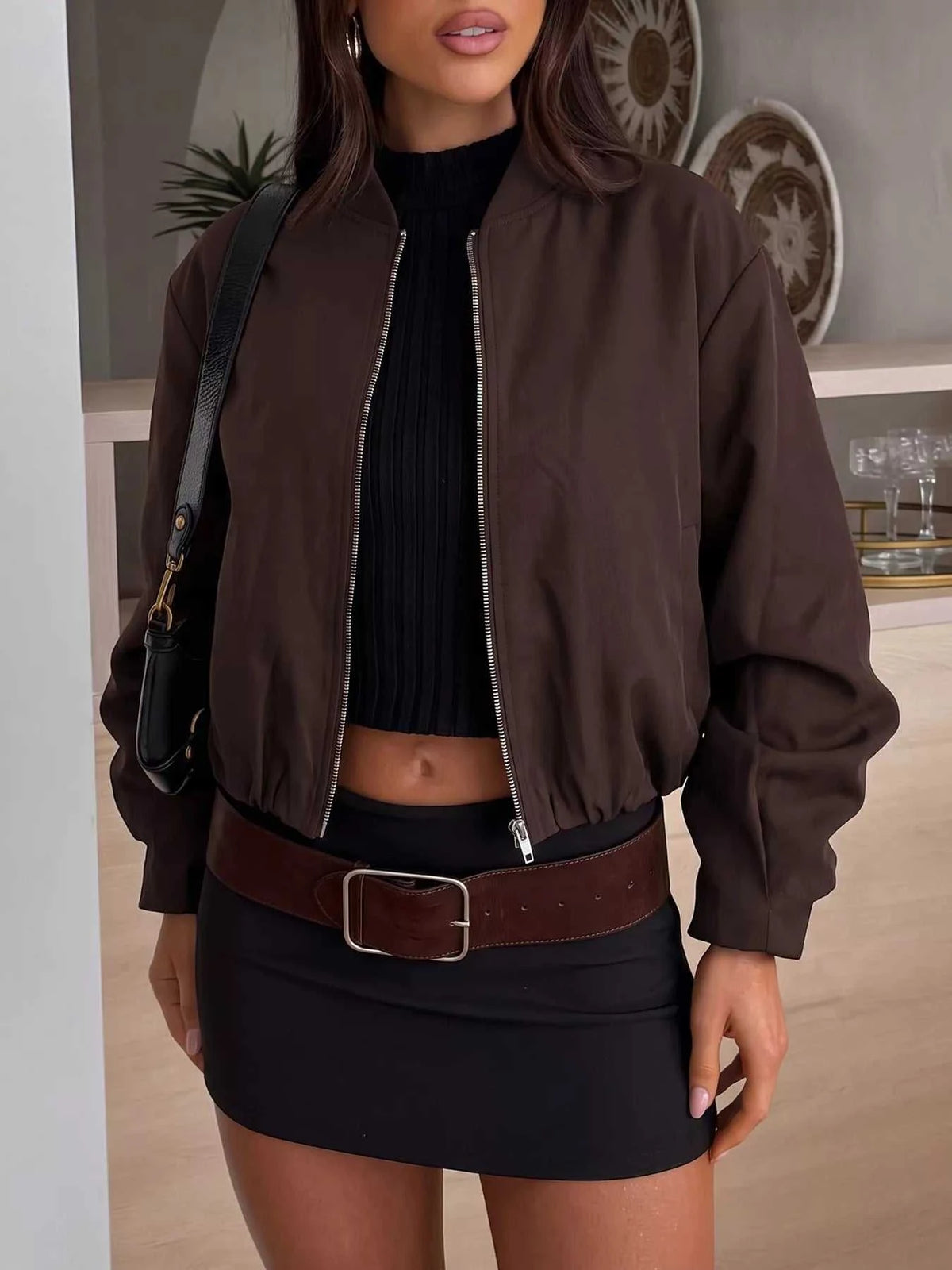 Zip Up Dropped Shoulder Jacket 100100620143952 50 Affordable Fashion Under $100 Jerry's Apparel 