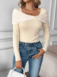 Bow Long Sleeve T-Shirt 100100546481960 37 Affordable Fashion Under $100 Jerry's Apparel 