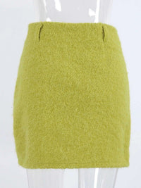 Textured Mini Skirt with Front Slit 100100891974020 42 Affordable Fashion Under $100 Jerry's Apparel 