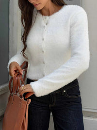 Fuzzy Knit Button-Down Cardigan 101002887075273 53 Affordable Fashion Under $100 Jerry's Apparel 