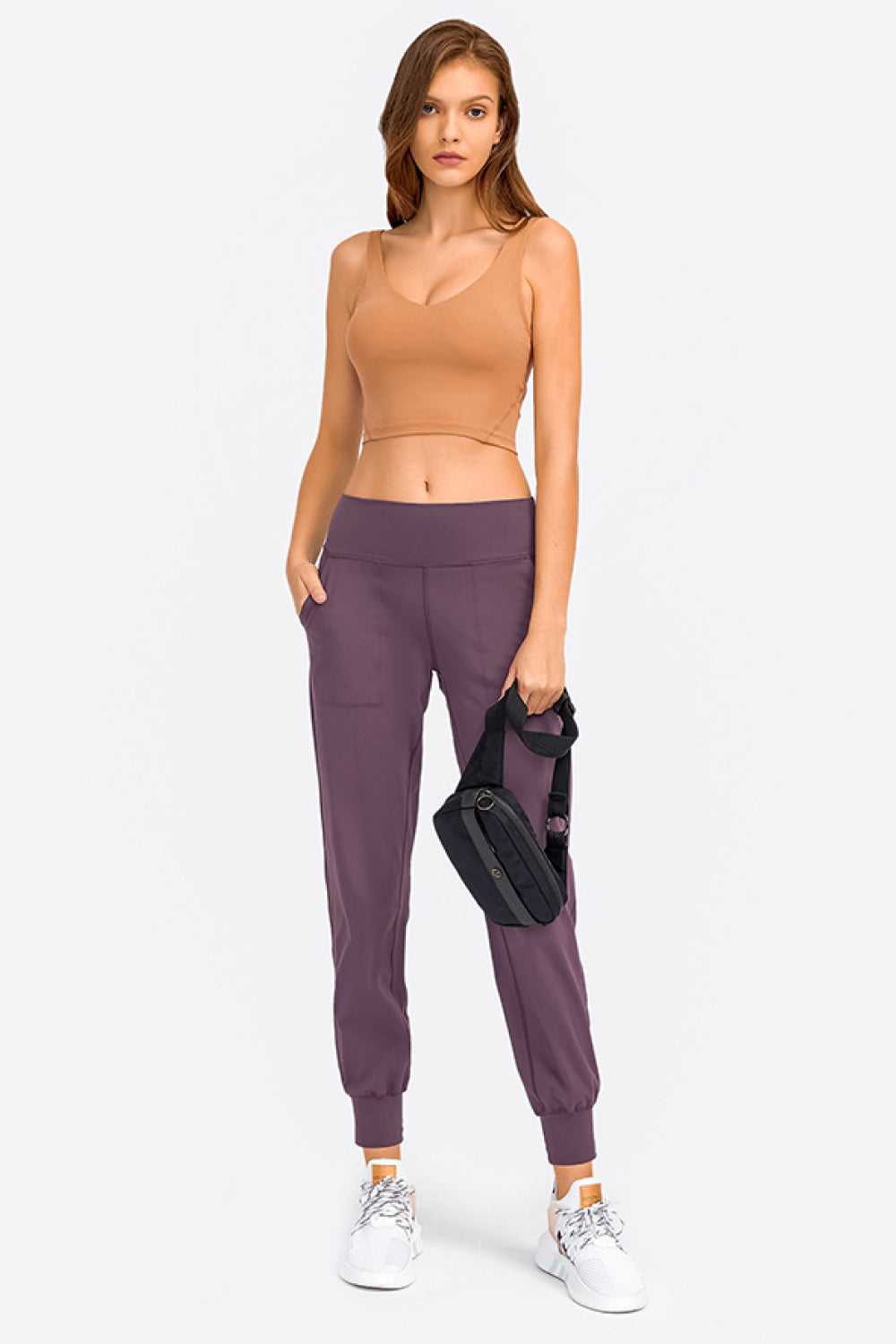 Millennia Deep V-Neck Crop Sports Bra 100100684956780 24 Affordable Fashion Under $100 Jerry's Apparel 