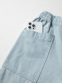Stripe Mid Rise Drawstring Waist Jeans 100100698319800 58 Affordable Fashion Under $100 Jerry's Apparel 
