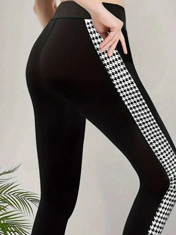 High-Waisted Side Houndstooth Active Leggings 101006615237722 25 Affordable Fashion Under $100 Jerry's Apparel 