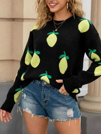 Lemon Crew Neck Round Neck Sweater 100100091974343 47 Affordable Fashion Under $100 Jerry's Apparel 