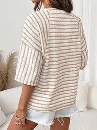 Striped Knit Round Neck T-Shirt 100100012529887 31 Affordable Fashion Under $100 Jerry's Apparel 