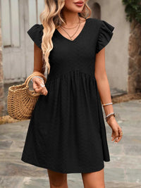 Ruffle Sleeve V-Neck A-Line Dress 100100170481531 30 Affordable Fashion Under $100 Jerry's Apparel 
