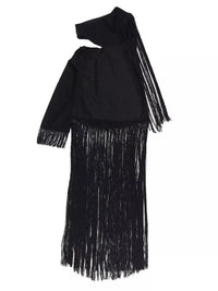 One-Shoulder Cutout Fringe Bodycon Party Dress 101001164315621 71 Affordable Fashion Under $100 Jerry's Apparel 