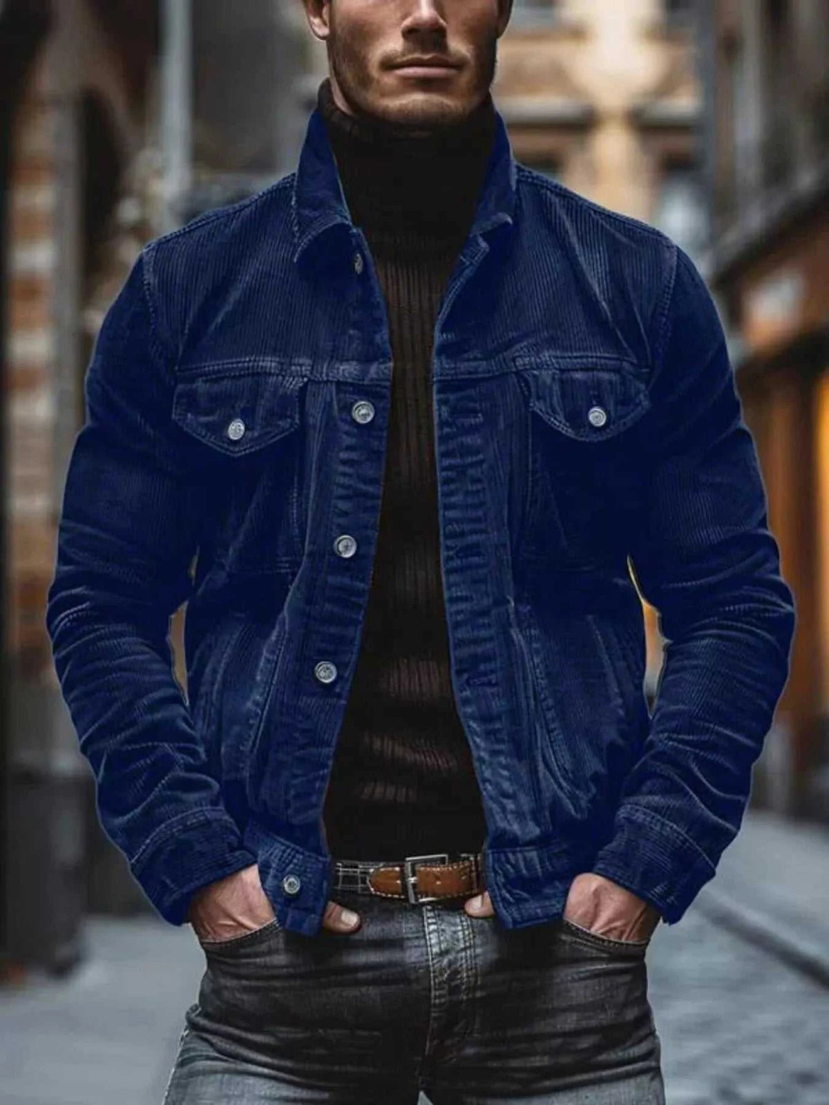 Men's Full Size Corduroy Button-Down Jacket Plus Size 100400366501040 58 Affordable Fashion Under $100 Jerry's Apparel 