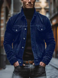 Men's Full Size Corduroy Button-Down Jacket Plus Size 100400366501040 58 Affordable Fashion Under $100 Jerry's Apparel 