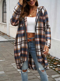 Devine Plaid Zip Up Hooded Coat 100100313261902 47 Affordable Fashion Under $100 Jerry's Apparel 