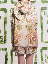 Printed Half Sleeve Shirt and Shorts Set