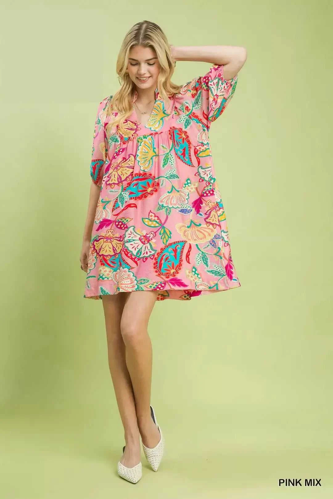 Umgee Paisley Print Mini Dress 100100745731050 49 Affordable Fashion Under $100 Jerry's Apparel 