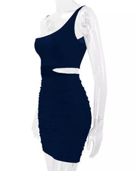One-Shoulder Cutout Ruched Bodycon Mini Dress 101001098960768 27 Gifts for Her Jerry's Apparel 