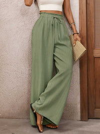 Wide Leg Drawstring Waist Pants 100100649935960 32 Affordable Fashion Under $100 Jerry's Apparel 