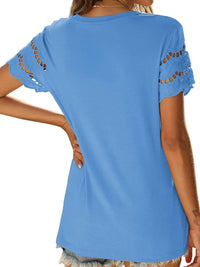 Round Neck Short Sleeve Casual T-Shirt