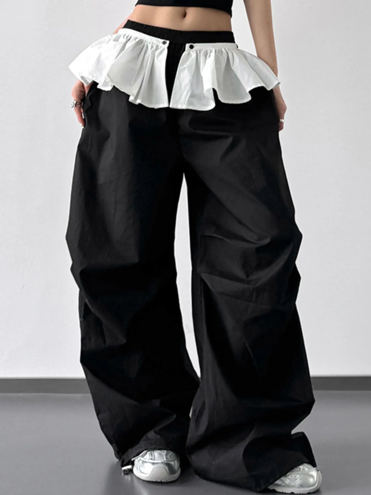 Ruffled Wide Leg Pants