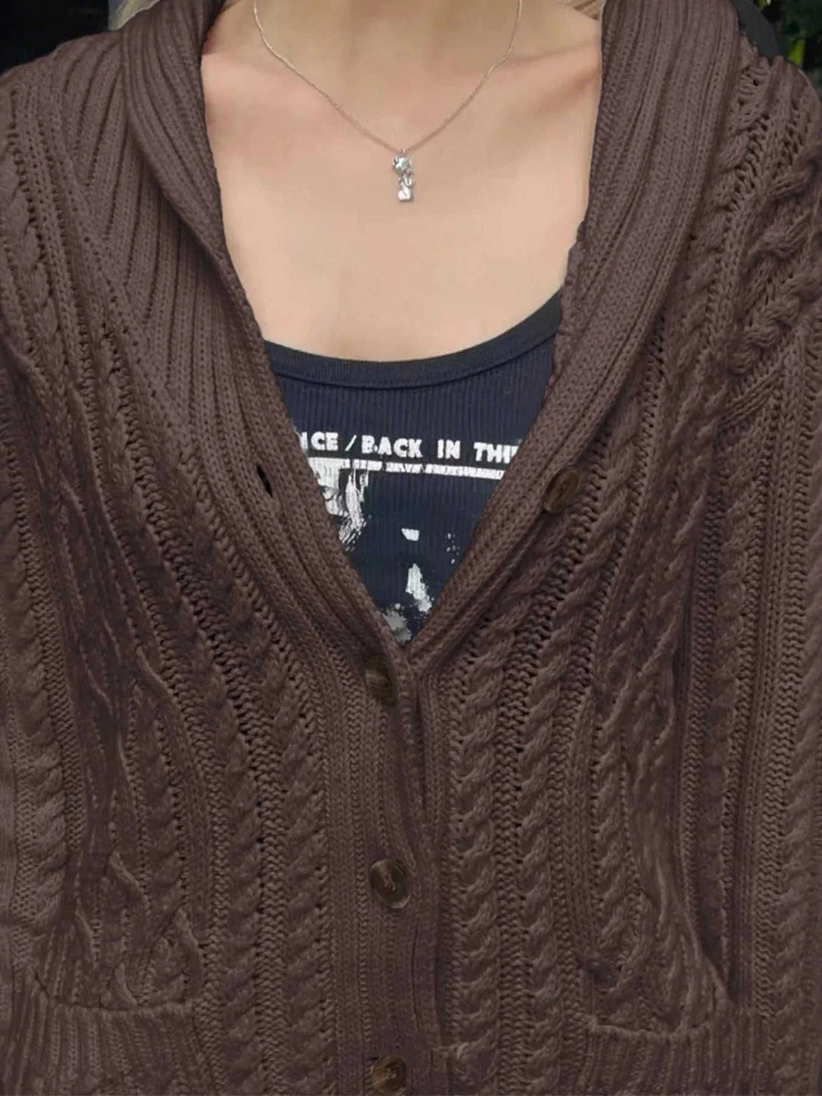 Cable Knit Button Up Cardigan 100100237685372 73 Affordable Fashion Under $100 Jerry's Apparel 