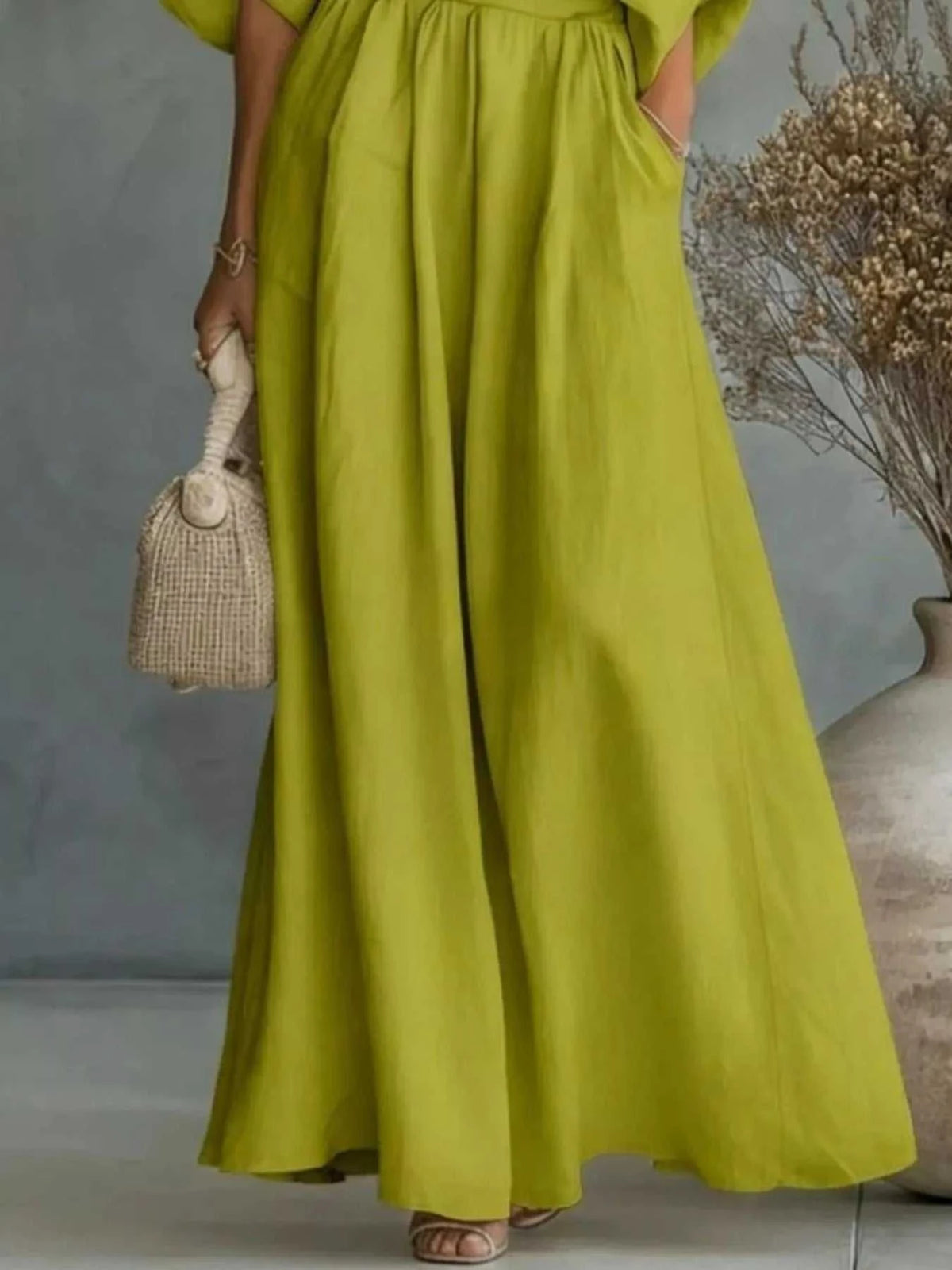Full Size One Shoulder Top and Wide Leg Pants Set Plus Size 100100608957632 46 Affordable Fashion Under $100 Jerry's Apparel 