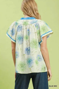 Umgee Floral Flutter Sleeve Blouse 100100582931103 47 Affordable Fashion Under $100 Jerry's Apparel 