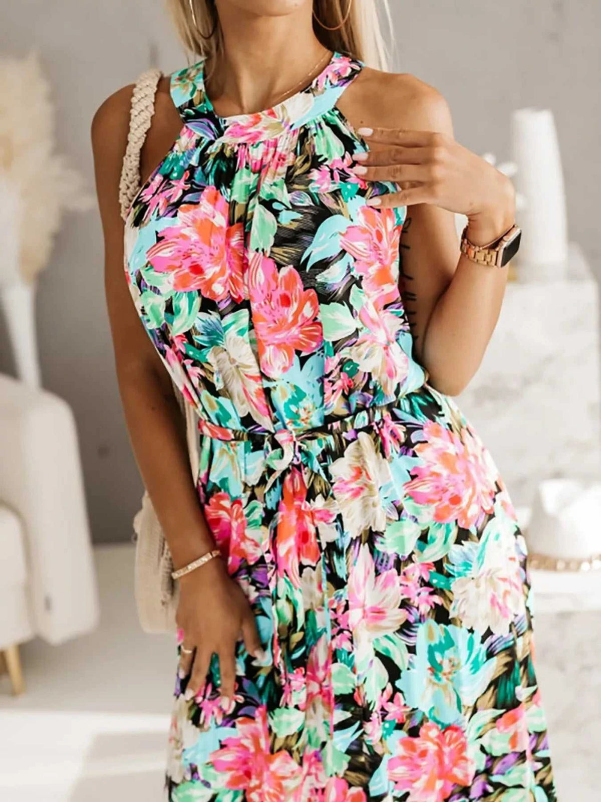 Printed Sleeveless Maxi Dress 100100176727022 39 Affordable Fashion Under $100 Jerry's Apparel 