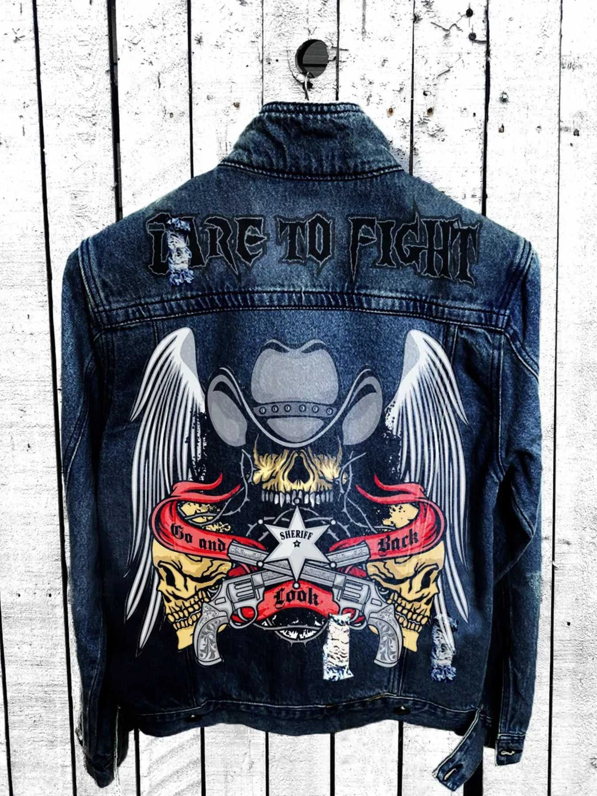 Men's Full Size Graphic Back Button Up Denim Jacket Plus Size 104003444306075 84 Affordable Fashion Under $100 Jerry's Apparel 