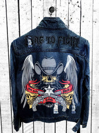 Men's Full Size Graphic Back Button Up Denim Jacket Plus Size 104003444306075 84 Affordable Fashion Under $100 Jerry's Apparel 