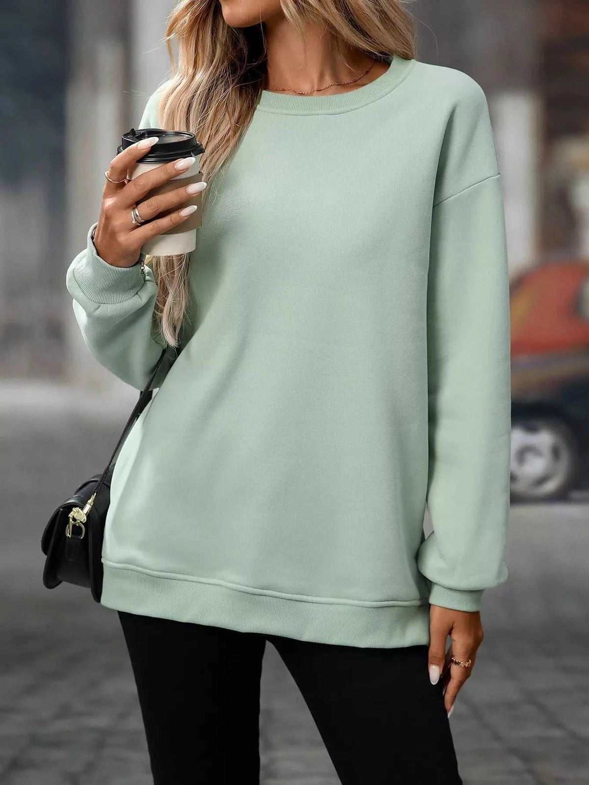 Casual Solid Color Long Sleeve Sweatshirt 100100430421753 39 Affordable Fashion Under $100 Jerry's Apparel 