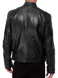 Men's Full Size Leather Biker Jacket with Zipper Pockets Plus Size 100400980565506 68 Affordable Fashion Under $100 Jerry's Apparel 