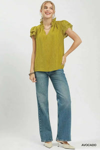 Umgee Lace Trim Ruffle Top 100100924601111 51 Affordable Fashion Under $100 Jerry's Apparel 