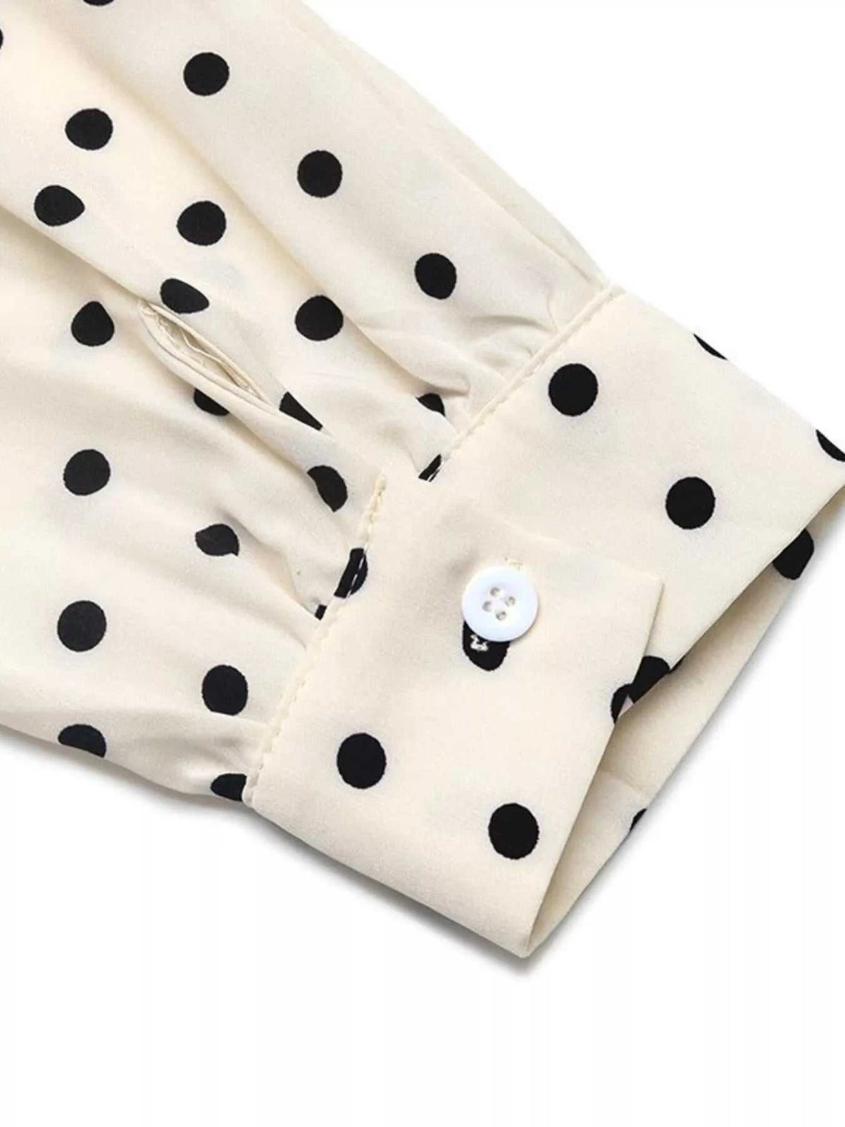 Polka Dot Tie Front Long Sleeve Midi Dress 100100412285779 42 Gifts for Her Jerry's Apparel 