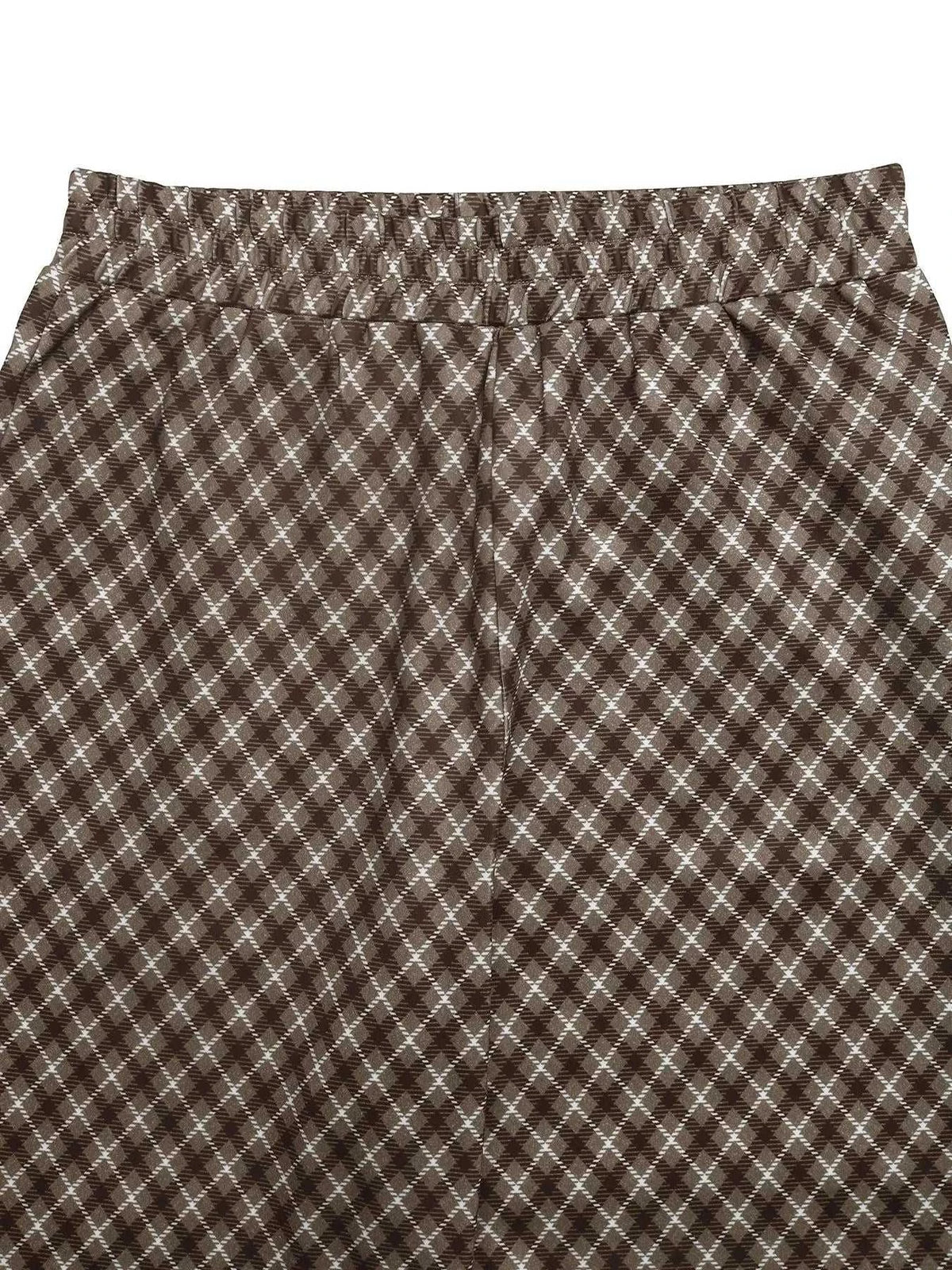Plaid High-Waisted Wide Leg Pants 100100323711538 28 Affordable Fashion Under $100 Jerry's Apparel 